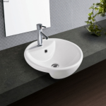 BETTY Ceramic Semi-Recessed Basin